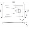 Good Door Поддон для душа Атриум 120x80 грей