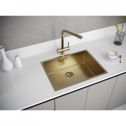 Мойка для кухни Paulmark Next PM215844-BG 58x44 брашированное золото