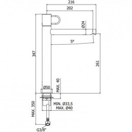 Смеситель для раковины Paffoni Joker JK081NO 285648 черный матовый