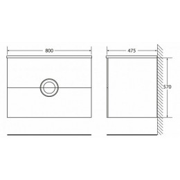 BelBagno Тумба с раковиной ONDA 800 Bianco Lucido