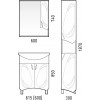 Зеркальный шкаф Corozo Кентис 60/С, белый