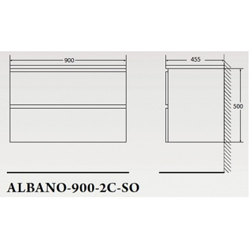 BelBagno Мебель для ванной ALBANO 900 Bianco Lucido, BTN