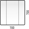 Зеркальный шкаф Corozo Монро 70 SD-00000678,белый
