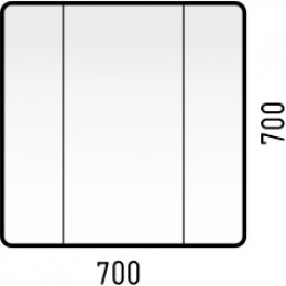 Зеркальный шкаф Corozo Монро 70 SD-00000678,белый