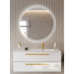 BelBagno Мебель для ванной Eco Cer-N 120 R bianco lucido ручки сатиновое золото