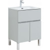 Aquanet Мебель для ванной Алвита New 60 1 ящик 2 дверцы серая матовая