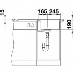 Кухонная мойка Blanco Metra 45 S-F, антрацит