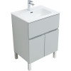 Aquanet Мебель для ванной Алвита New 60 1 ящик 2 дверцы серая матовая