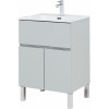 Aquanet Мебель для ванной Алвита New 60 1 ящик 2 дверцы серая матовая