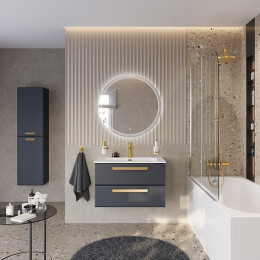 BelBagno Мебель для ванной Eco Cer-N 80 CZR-8073-80 grafito ручки сатиновое золото