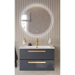 BelBagno Мебель для ванной Eco Cer-N 80 CZR-8073-80 grafito ручки сатиновое золото