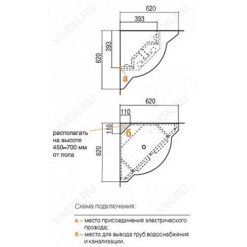 Акватон Мебель для ванной "Альтаир 62" угловая