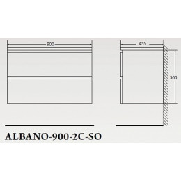 BelBagno Мебель для ванной ALBANO 900 Cemento Verona Grigio, TCH