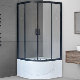 Royal Bath Душевой уголок RB 90BK-T-BL 90х90х200