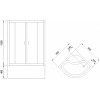 Royal Bath Душевой уголок RB 90BK-T-BL 90х90х200