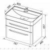 Aquanet Тумба с раковиной Виченца 80 белый