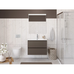 BelBagno Тумба с раковиной Uno 80 подвесная Бежевый матовый с раковиной BB-8099-80