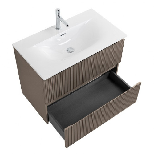 BelBagno Тумба с раковиной Uno 80 подвесная Бежевый матовый с раковиной BB-8099-80