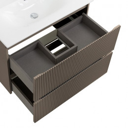 BelBagno Тумба с раковиной Uno 80 подвесная Бежевый матовый с раковиной BB-8099-80