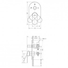 Cмеситель для душа Bravat Arc PB86061C-A-ENG