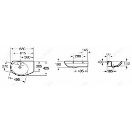 Roca Раковина "Dama Senso Compacto" 327519000 R