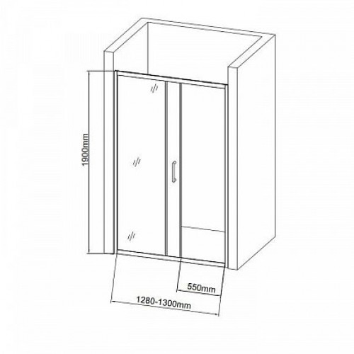 Aquanet Душевая дверь SD-1300A 130