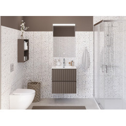 BelBagno Тумба с раковиной Uno mini 70 подвесная Бежевый матовый с раковиной BB-8099-3-70