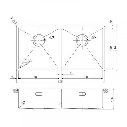 Мойка для кухни Lemark Proran 9932140 90x44 черный матовый