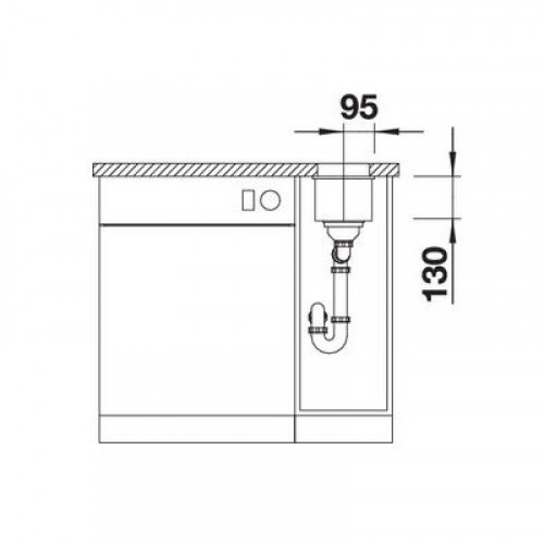 Кухонная мойка Blanco Subline 160-U, черный