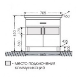 СанТа Мебель для ванной Дублин 70