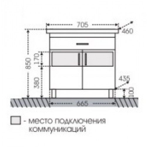 СанТа Мебель для ванной Дублин 70