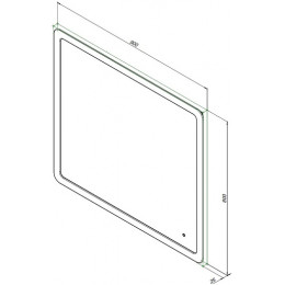 Aquanet Зеркало Ирис 90x80 с подсветкой и антизапотеванием
