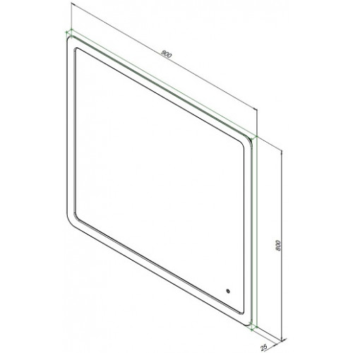 Aquanet Зеркало Ирис 90x80 с подсветкой и антизапотеванием
