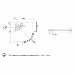 Aquanet  Поддон для душа Alfa/Delta 100x100, 184958