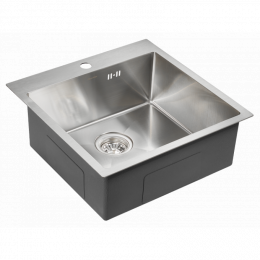 Мойка для кухни Paulmark Kroner PM215151-BS 51х51 сталь