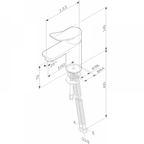 Смеситель для раковины Am.Pm X-Joy F85A02122 черный