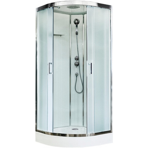 Royal Bath Душевая кабина FATO RB 90HK-M-CH 90x90 стекло рифленое профиль хром