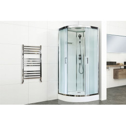Royal Bath Душевая кабина FATO RB 90HK-M-CH 90x90 стекло рифленое профиль хром