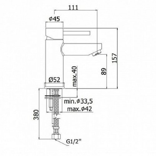 Смеситель для раковины Paffoni Stick SK071HCR Хром