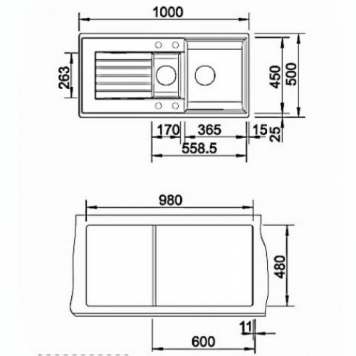 Мойка Blanco Zia 6S 514748, антрацит