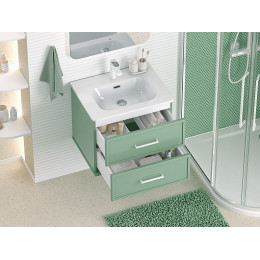 Brevita Тумба с раковиной Verde 60 подвесная зеленая