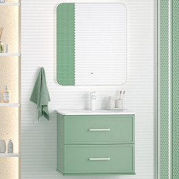Brevita Тумба с раковиной Verde 60 подвесная зеленая