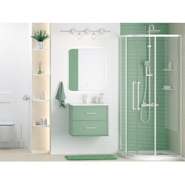 Brevita Тумба с раковиной Verde 60 подвесная зеленая