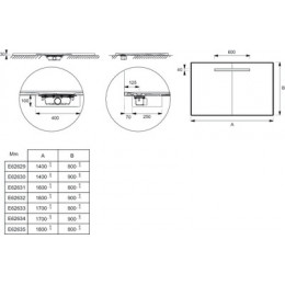 Jacob Delafon Поддон для душа Surface E62630-SS2 140х90 см