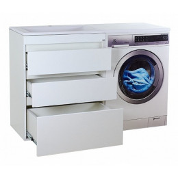 Misty Тумба с раковиной Фостер 130 L, 3 ящика