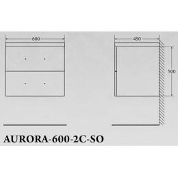 BelBagno Мебель для ванной AURORA 600 Pietra Bianca, BTN