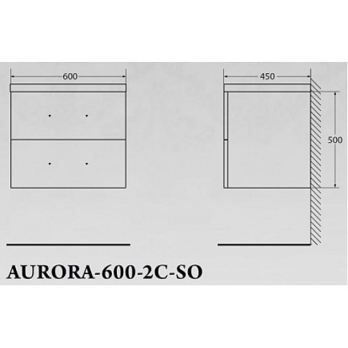 BelBagno Мебель для ванной AURORA 600 Pietra Bianca, BTN