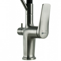 Смеситель для кухни Lemark Bronx LM3761GM с подключением к фильтру графит