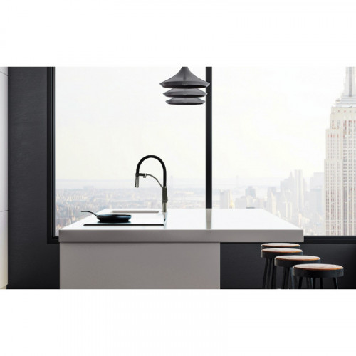 Смеситель для кухни Lemark Bronx LM3761GM с подключением к фильтру графит