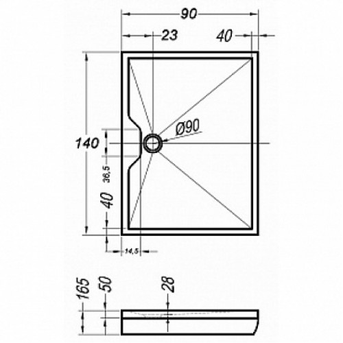Kolpa San  Поддон для душа Kolpa San Duro 140х90